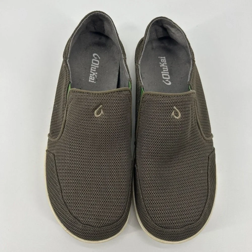 Olukai Shoes Mens‎ Size 9M EUR 42 Brown Nohea Mesh Slip On Sneaker